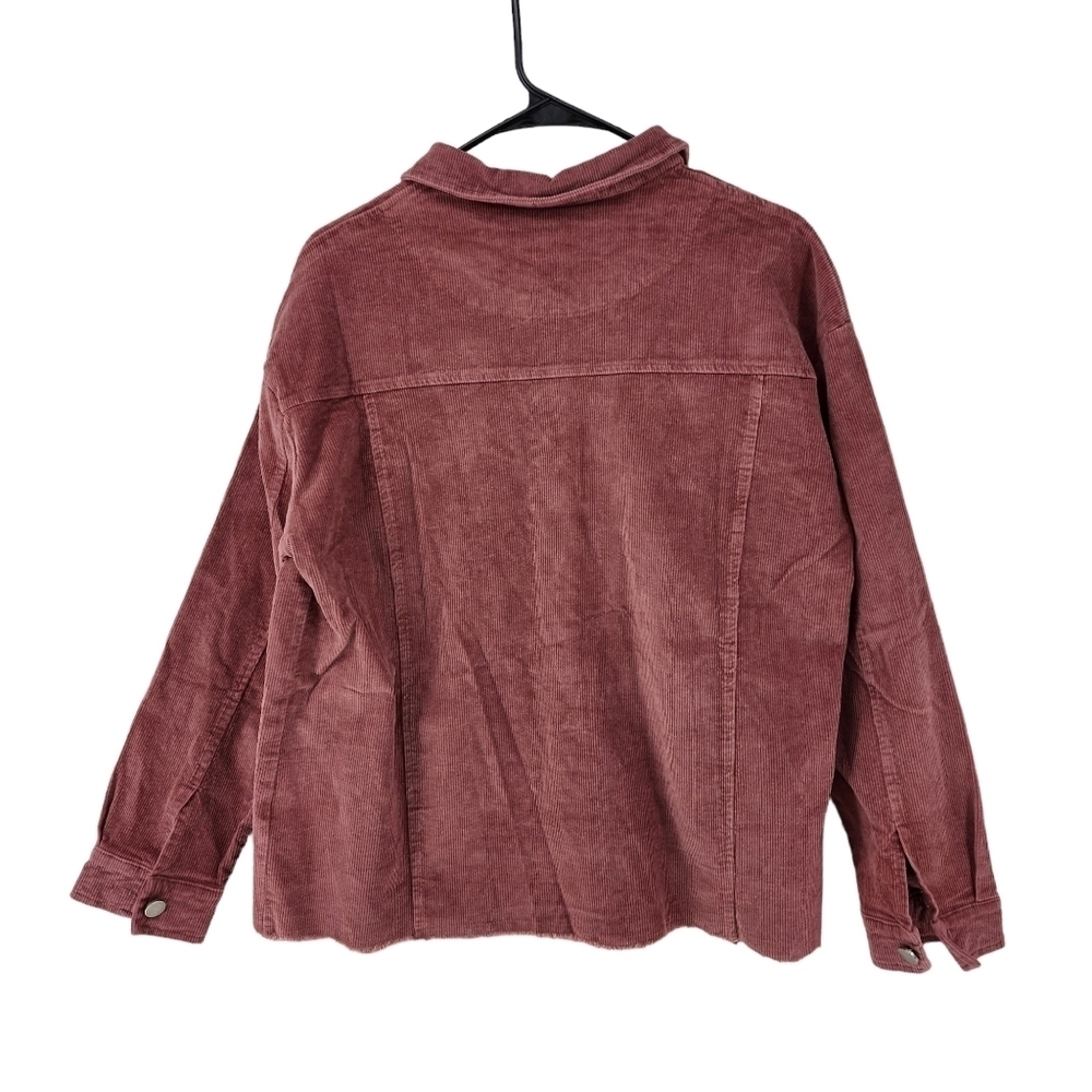 Blakely Women's Colbie Corduroy Frayed Hem Shaket - M - Picture 6 of 7